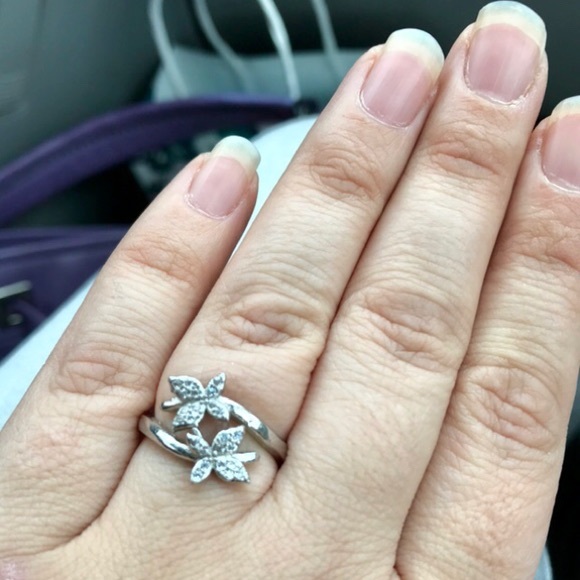 🦋BUTTERFLY💎💙💎RING ADJUSTABLE PERFECT GIFT OPEN - Picture 4 of 8